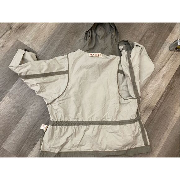 Marni Green Cotton Drawstring Rain Jacket, Sz Italy 38 /US Medium*, MSRP $2100 - Picture 11 of 11